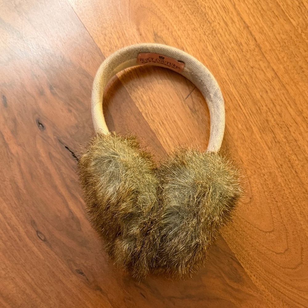 Juicy Couture faux fur earmuffs. One size fits all!